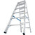 Stufen-DoppelLeiter, (Alu), Arbeitshöhe 3,2 m,Leiternhöhe 1,45 m, Stufenanzahl 2x6, Gewicht 7,8 kg