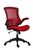 Marlos Mesh Back Office Red Chair With Folding Arms