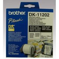 Brother etykiety papierowe 62mm x 100mm, biała, 300 szt., DK11202, do drukarek typu QL