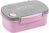 Lunchbox BackUP 5, bez BPA, 3 komory, 17x11x7cm, szaro-różowy