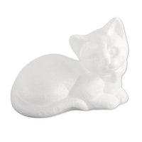 Produktfoto: Styropor-Katze, liegend, 14 cm