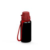 Artikelbild Trinkflasche "School", 400 ml, inkl. Strap, schwarz/rot