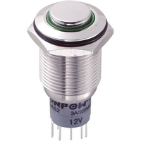 BOUTON-POUSSOIR ANTIVANDALISME TRU COMPONENTS LAS2GQH-22E/G/12V/S/P 701795 250 V/AC 3 A 2 X ON/(ON) IP65 À RAPPEL 1 PC(S)