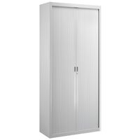 Armoire haute à rideaux démontables Classiques 220 x 100 cm gris clair