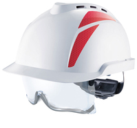 MSA V-Gard 930 Vented Helmet C / W Integrated Spec White / Red