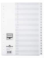 DURABLE Register A4 mit Deckblatt, 1-20, weiß