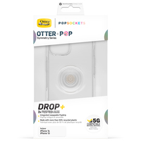 OtterBox Otter+Pop Coque pour iPhone 14/iPhone 13, Antichoc, anti-chute, coque de protection avec PopSockets PopGrip, supporte 3 x plus de chutes que la norme militaire, transpa...