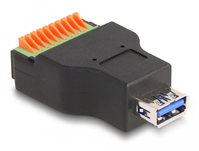 DeLOCK 66239 Kabeladapter USB Type-A 10 pin terminal block Schwarz, Grün