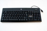 HP 701424-041 keyboard USB QWERTZ German Black
