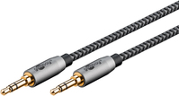 Goobay 65273 kabel audio 1 m 3.5mm TRS Czarny, Srebrny