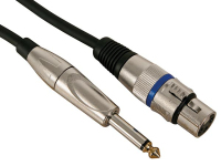 HQ Power PAC112 câble audio 10 m XLR (3-pin) 6,35 mm Noir