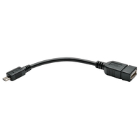 Tripp Lite U052-06N Cable Adaptador Micro USB a USB OTG Host, Micro USB B de 5 Pines a USB A M/H, 15.2 cm [6 Pulgadas]