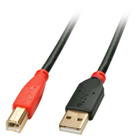 Lindy 42762 USB kábel 15 M USB 2.0 USB A USB B Fekete, Vörös
