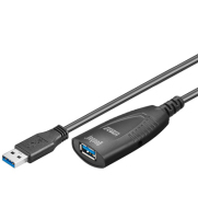 Alcasa USB A - USB A M/F 5m USB Kabel USB 3.2 Gen 1 (3.1 Gen 1) Schwarz