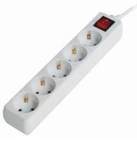 Gembird Surge Protector 5x Wit 5 AC-uitgang(en)