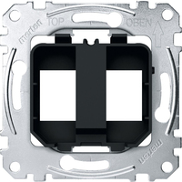 Merten MEG4566-0003 veiligheidsplaatje voor stopcontacten Aluminium, Zwart