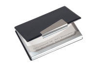 Sigel VZ131 Visitenkartenhalter Aluminium Schwarz, Silber