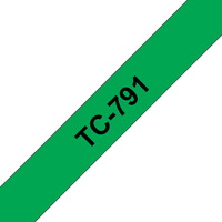 Brother TC-791 Etiketten erstellendes Band Schwarz auf grün