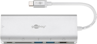 Goobay 76788 Notebook-Dockingstation & Portreplikator USB Typ-C Silber