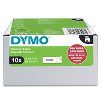 DYMO D1 etichette originali | stampa nera su bianco | 19 mm x 7 mm | etichette autoadesive per etichettatrice LabelManager | 10 pezzi