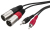 Monacor MCA-127P Audio-Kabel 1 m 2 x XLR (3-pin) 2 x RCA Schwarz