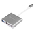 Silverstone SST-EP08C laptop dock & poortreplicator USB 3.2 Gen 1 (3.1 Gen 1) Type-C Houtskool