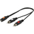 Vivanco 46/05 01 Audio-Kabel 0,2 m 2x RCA 3,5 mm Schwarz