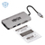 Tripp Lite U442-DOCK5-GY USB-C Dock – 4K HDMI, USB 3.x (5 Gbps), USB-A/C Nabenanschlüsse, GbE, Speicherkarte, 100 W PD-Aufladung