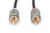 Digitus DB-510330-018-S audio kabel 1,8 m 2 x RCA Zwart