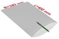 PE-Druckverschlussbeutel, 280 x 400 mm, Stärke 50 µ, transparent