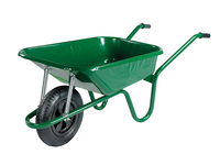 90L Green Builder's Wheelbarrow