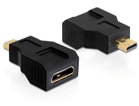 Delock Adapter High Speed HDMI with Ethernet, micro D Stecker > mini C Buchse