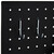 Relaxdays Werkzeugwand, Metall Lochwand, HxB 45 x 45 cm, 9-teiliges Werkzeughalter Set, Werkstattordnungssystem, schwarz