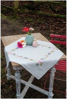 Embroidery Kit: Tablecloth: Flowers & Leaves