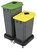 Probase Internal Recycling Bin - 60 Litre Capacity - Red Lid with Square Aperture