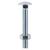 TIMco M6 x 40mm Carriage Bolt With Hex Nuts - Zinc Qty 200