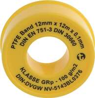 GEKA 121201SB PTFE Dichtband GRp L12 m B12 mm D0,1 mm weiß 100 g/m²