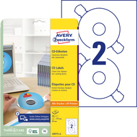 AVERY ZWECKFORM CD-Etiketten 117mm L6015-25 Universal, weiss 25Bl./2Stk.