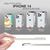 Glas Hülle für iPhone 14, Marmor Look Hardcase Silikon Rahmen Handy Schutz Cover Weiß