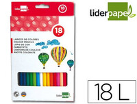 Lapices de Colores Liderpapel Caja de 18 Colores