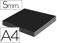 Carton Pluma Liderpapel Negro Doble Cara Din A4 Espesor 5 Mm