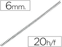 Espiral Metalico Yosan Negro Paso 64 5:1 6 mm Calibre 1,00 Mm