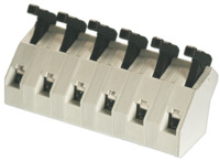 Leiterplattenklemme, 2-polig, RM 7.5 mm, 1,0 mm², 12 A, Federklemmanschluss, gra