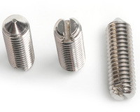 M8 X 12 SLOTTED SET SCREW CONE POINT DIN 553 / ISO 7434 A2 STAINLESS STEEL