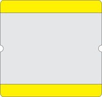 Beschriftungstasche - Gelb, 0.9 mm, PVC, Selbstklebend, Für innen, Offen