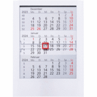 3-Monatstischkalender 13x16cm Kalendarium 2024