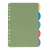 Register A4 PP 5-teilig farbig-transparent