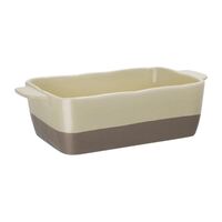 Olympia Cream And Taupe Ceramic Roasting Dish Size - 90(H) x 325(W) x 176(D)mm