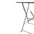 Bolero Square Pavement Style Steel Table in Black - Fold Away Construction