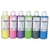 ART PLUS Lot de 6 flacons 250ml gouache. Assortis nacré : Jaune, Rose, Violet, Vert, Noir, Bleu